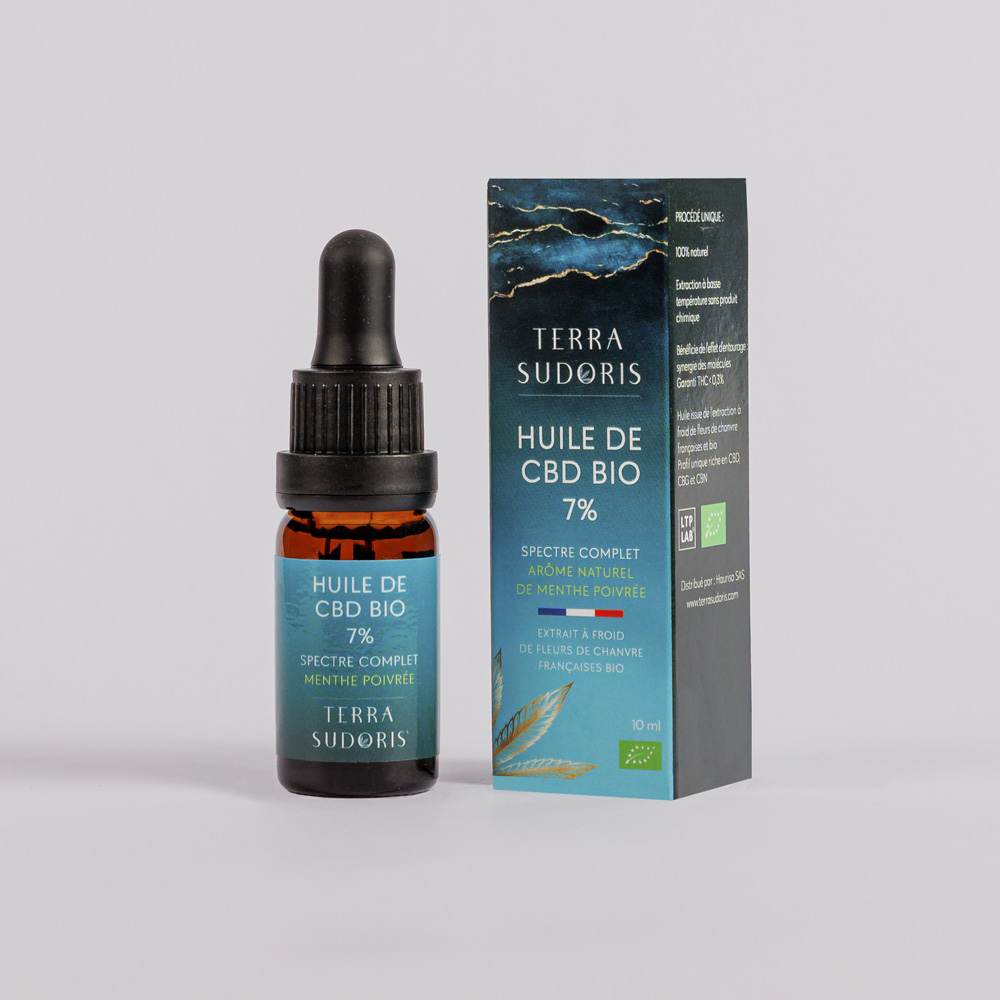Image huile CBD bio 7% menthe poivrée